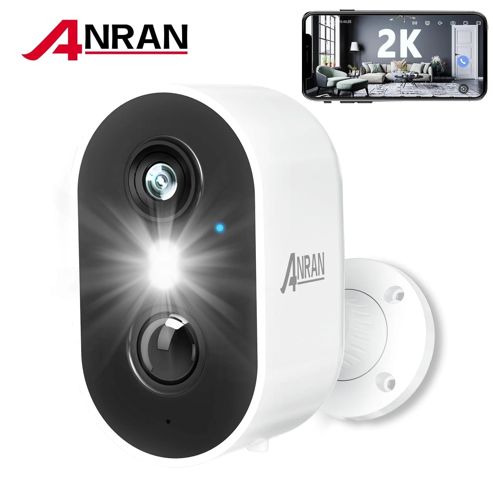 ANRAN 2K Wireless Outdoor Security Camera with Spotlight