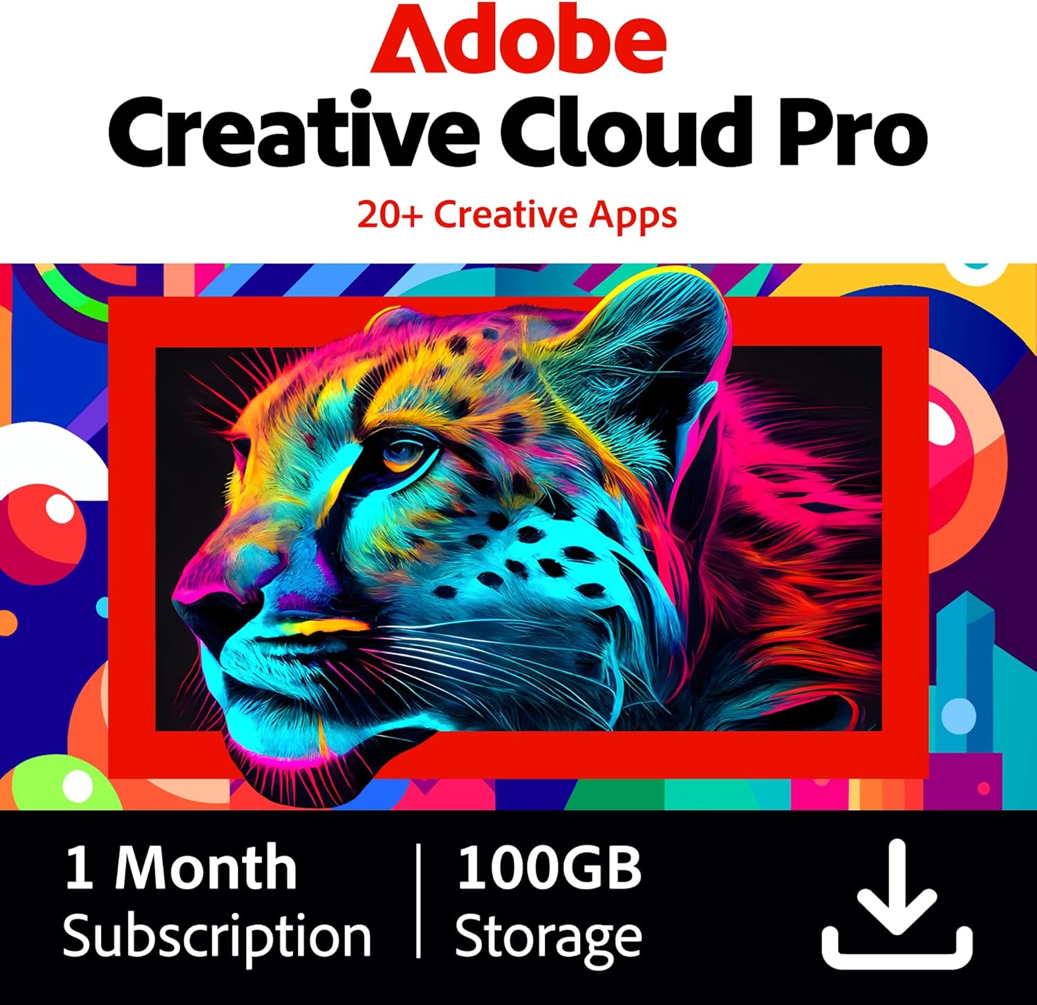 Adobe Creative Cloud | 20+ creative apps Plus 100GB Storage | 1-Month Subscription with Auto-Renewal, PC/Mac