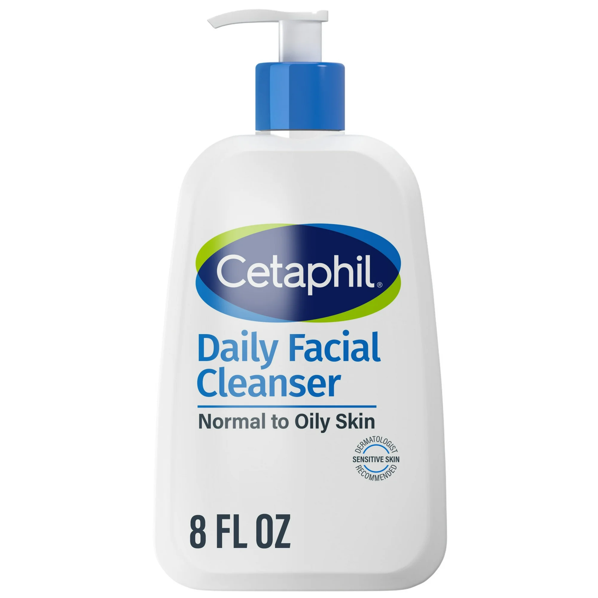 Cetaphil Daily Facial Cleanser for Sensitive, Combination to Oily Skin, 8 oz