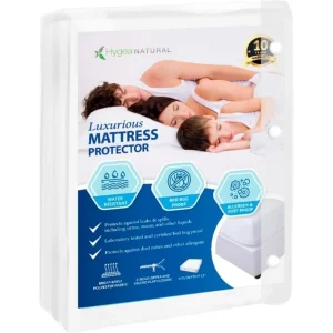Hygea Natural Luxurious Bed Bug Mattress Protector Cover Zipper Bedding, Water Resistant, Queen 4.5 stars out of 185 reviews (4.5)| 185 ratings