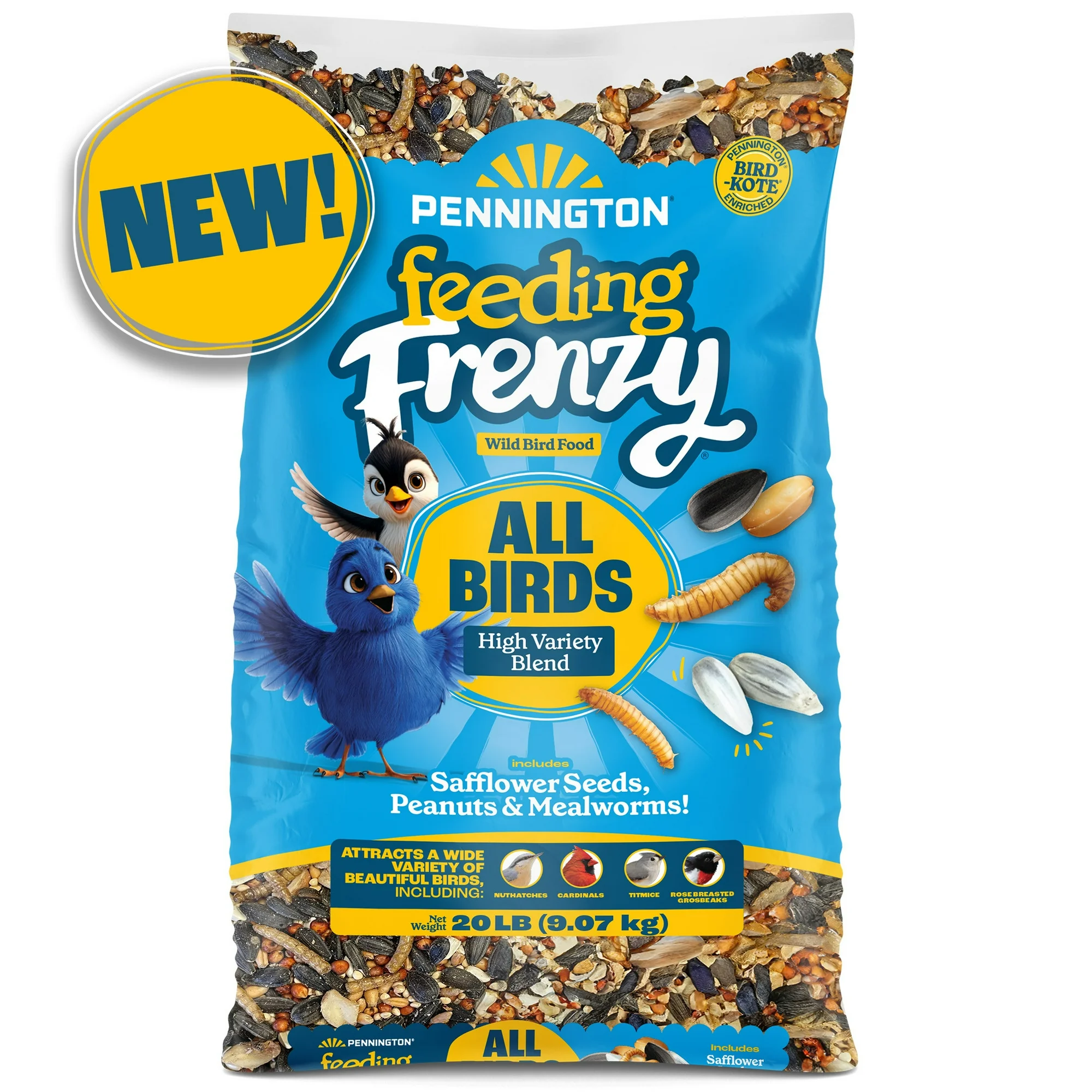 Pennington Feeding Frenzy All Birds Wild Bird Food Mix, 20 lb